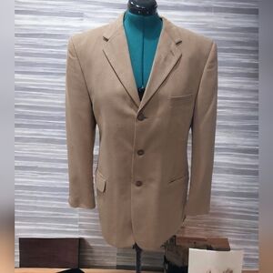 Men Sports Blazer Classic Size 40R Timeless Supra Suede Preppy Neutral